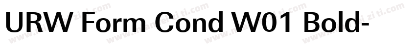 URW Form Cond W01 Bold字体下载字体转换